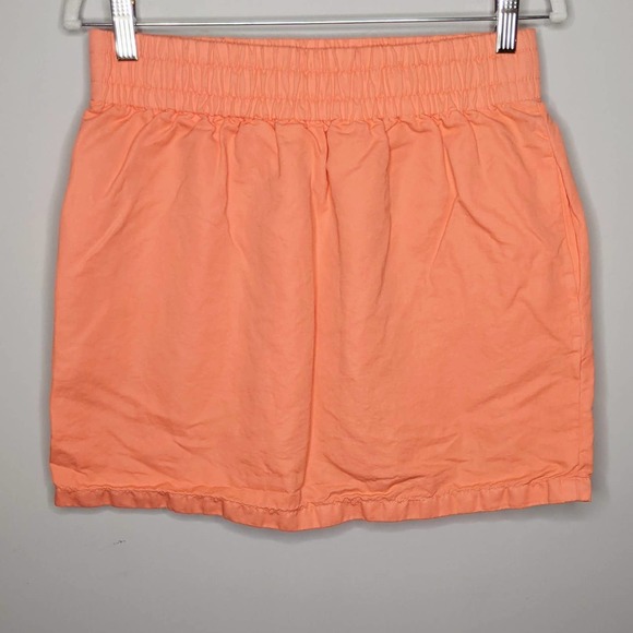 J CREW • Tangerine Summer Drawstring Cotton Skirt - Picture 6 of 8